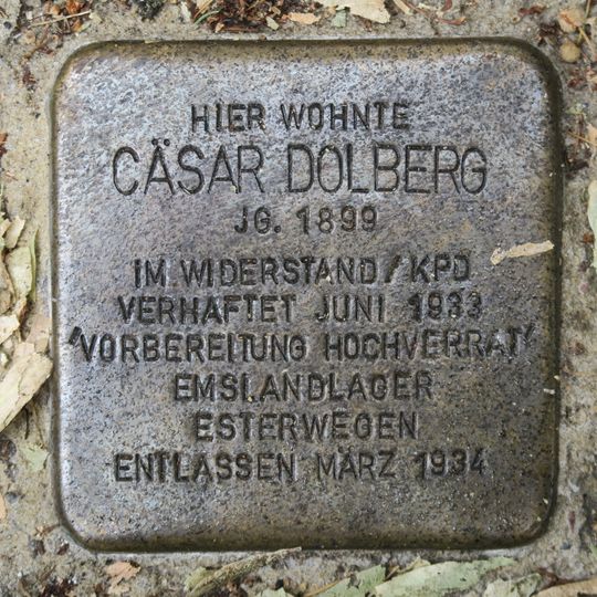 Stolperstein en memoria de Cäsar Dolberg