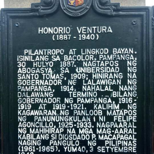 Honorio Ventura historical marker