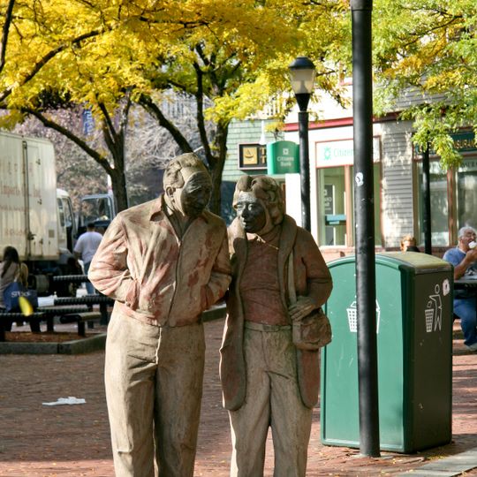 Davis Square statues