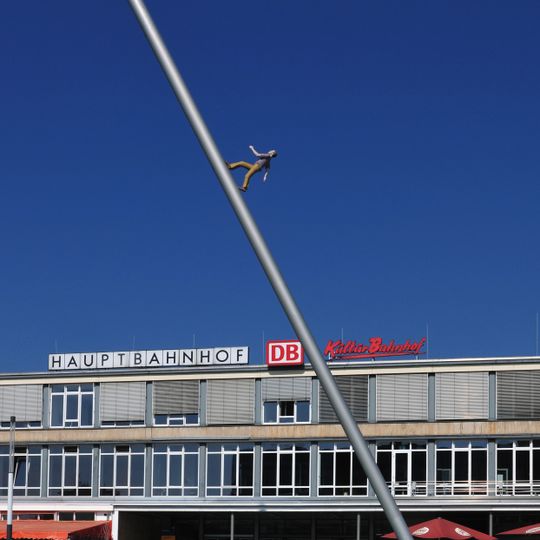 Man walking to the sky