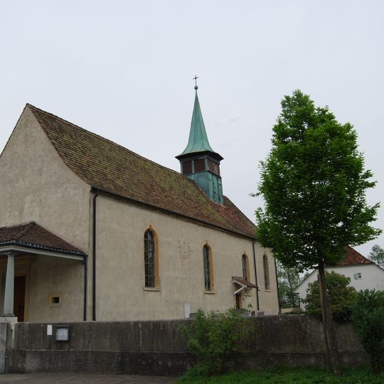 Pfarrbezirk, katholische Pfarrkirche und Pfarrhaus