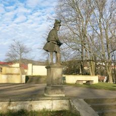 Alegorická socha Evropa před salou terrenou zámku v Klášterci nad Ohří