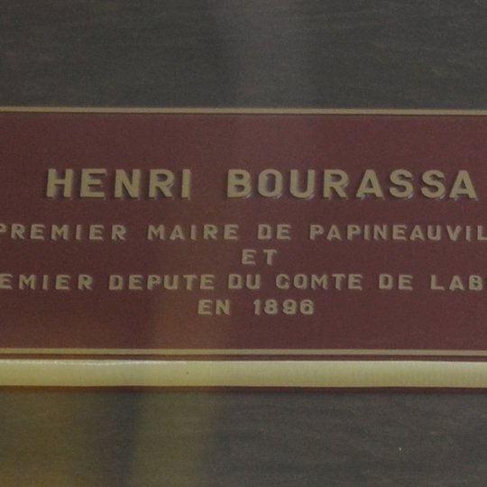 Plaque souvenir d'Henri Bourassa