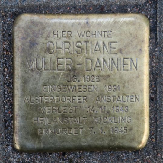 Stolperstein en memoria de Christiane Müller-Dannien