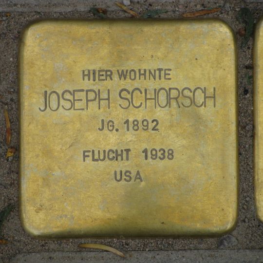 Stolperstein en memoria de Joseph Schorsch