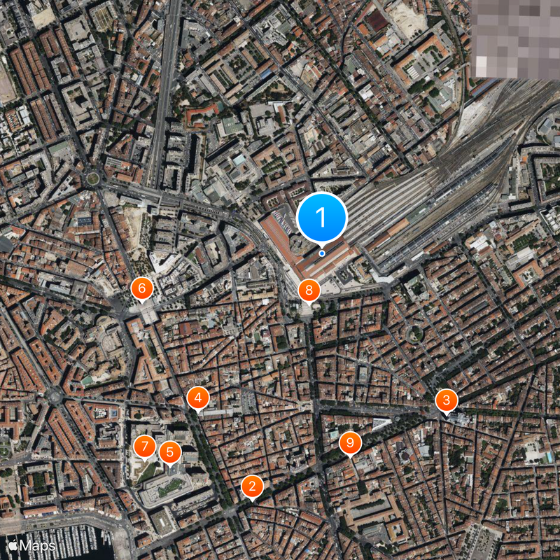 Estación de Marsella-San Carlos Mapa