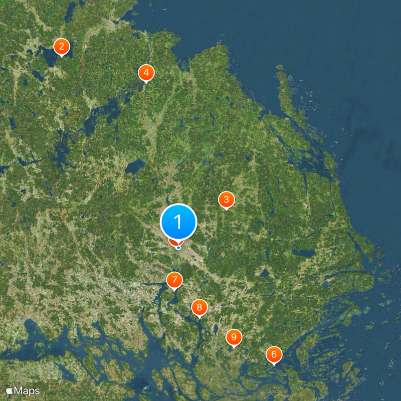Contea di Uppsala Mappa