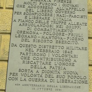 Plaque to the volunteers of the Liberation