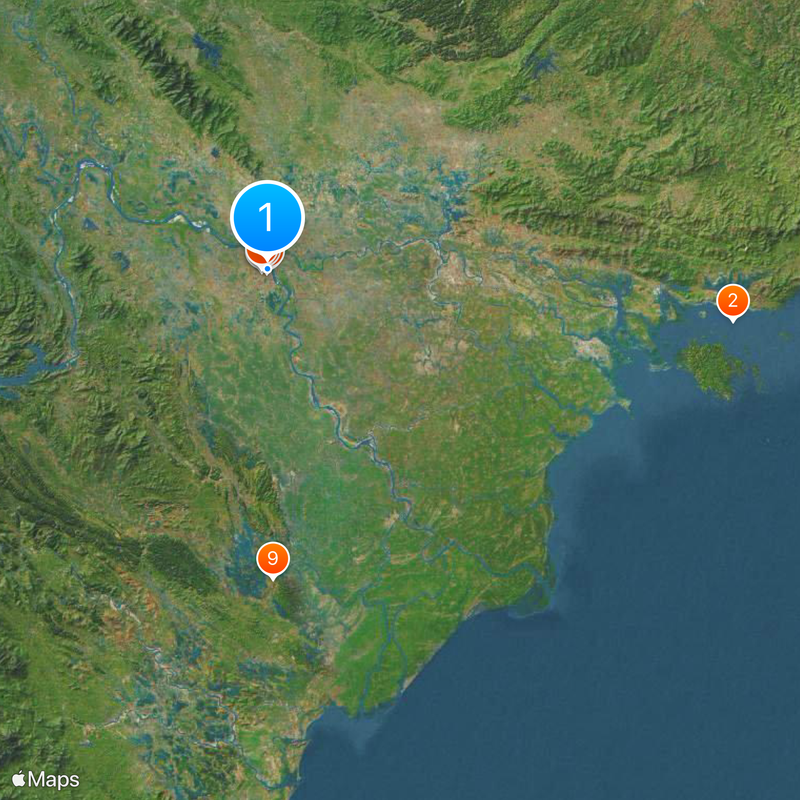 Delta du Fleuve Rouge Carte