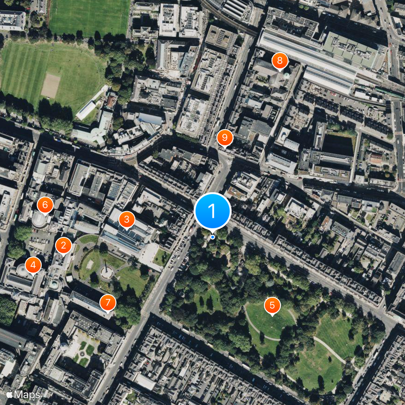 Oscar Wilde Memorial Sculpture Map