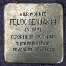 Stolperstein dedicated to Felix Benjamin