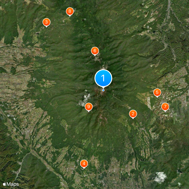 Southern Yatsugatake Volcanic Group Map