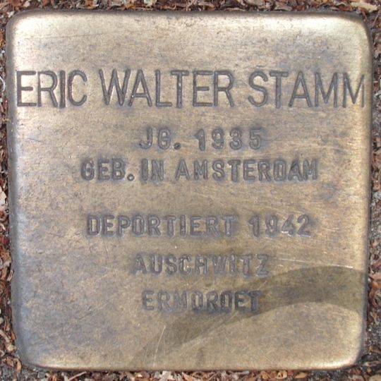 Stolperstein dedicated to Eric Walter Stamm
