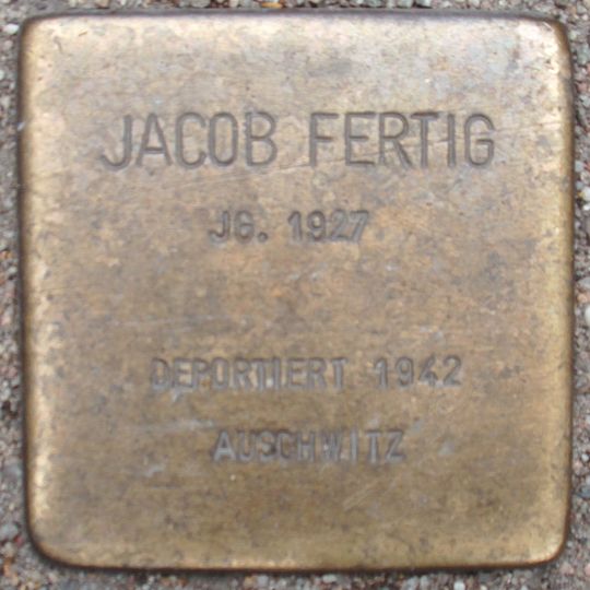 Stolperstein dedicated to Jacob Fertig