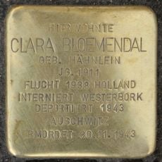 Stolperstein dedicated to Clara Bloemendal
