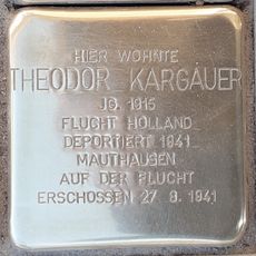 Stolperstein dedicated to Theodor Kargauer