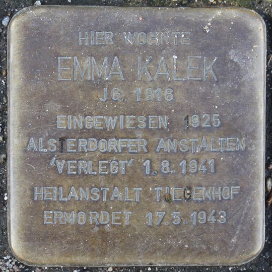 Stolperstein en memoria de Emma Kalek