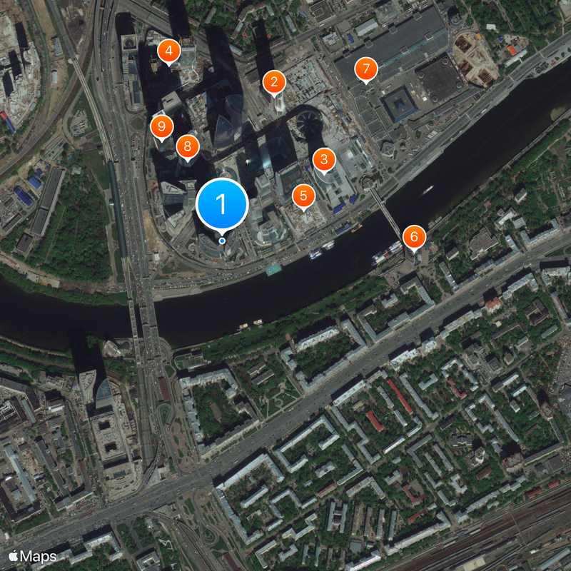 Naberezhnaya Tower Map