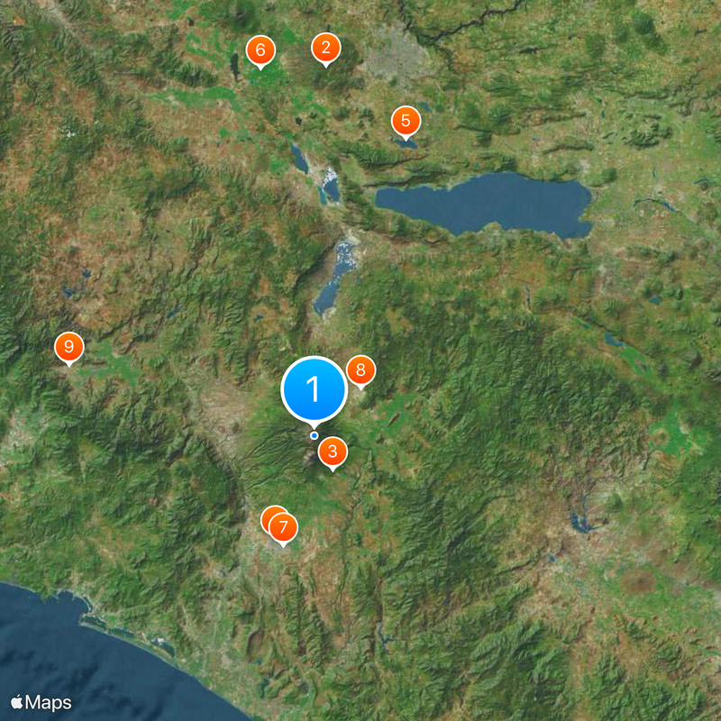 Nevado de Colima Map