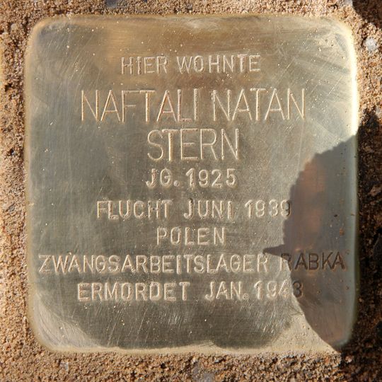 Stolperstein dedicated to Naftali Natan Stern