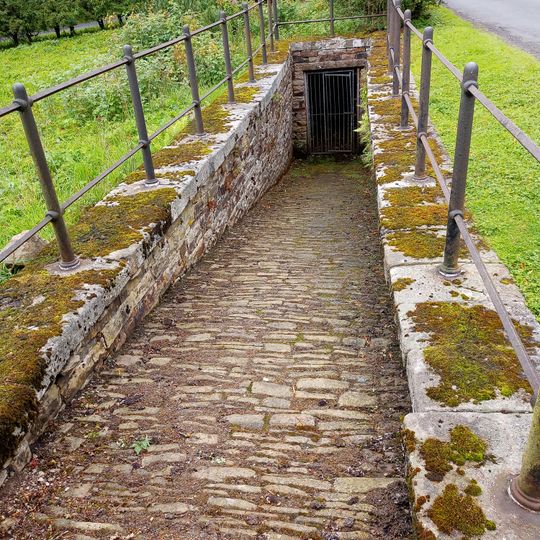 Railed Enclosure Beside Road, Opposite North-East Corner Of Estate Offices