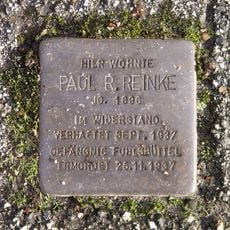 Stolperstein dedicated to Paul R. Reinke