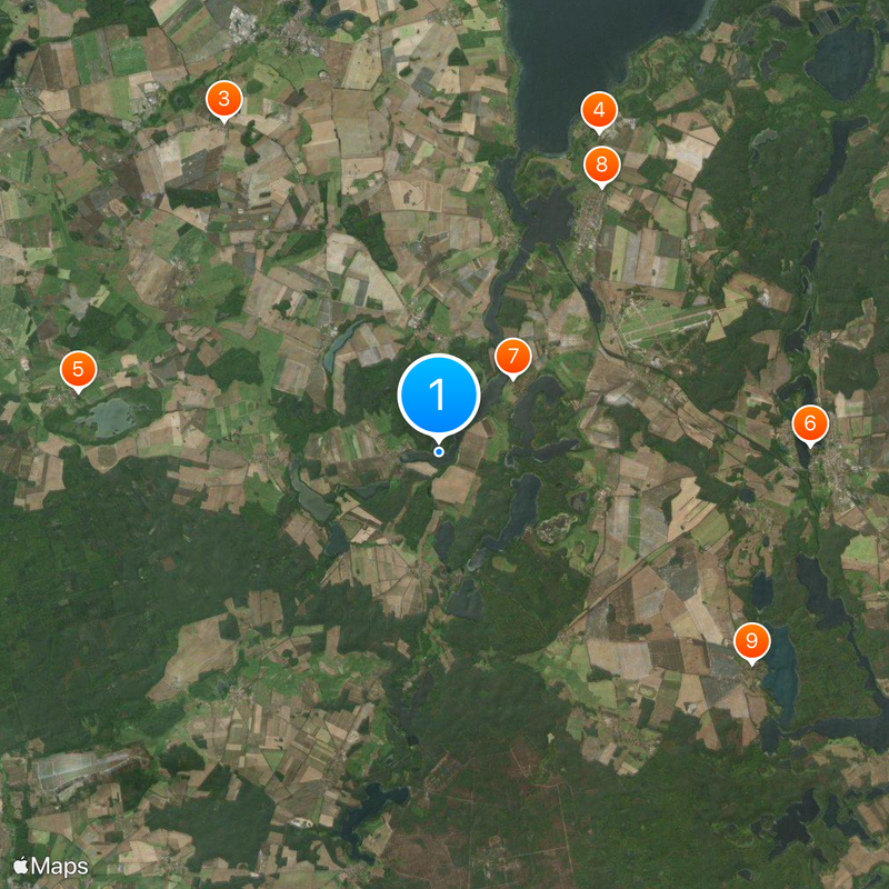 Terra dei laghi del Meclemburgo Mappa