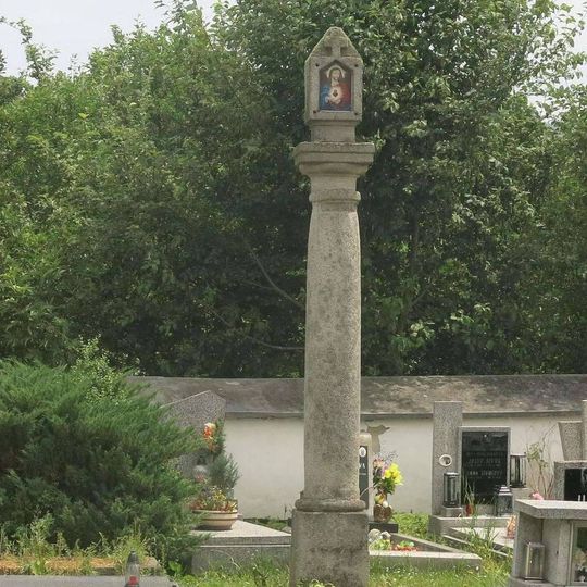 Boží muka na hřbitově ve Vyšším Brodě