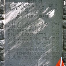 War memorial at the Hemishofen railway bridge