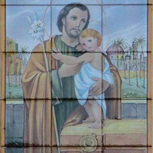 Ceramic panel of Saint Joseph at 68 Pelaio street, Algemesí