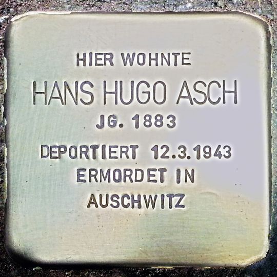 Stolperstein en memoria de Hans Hugo Asch
