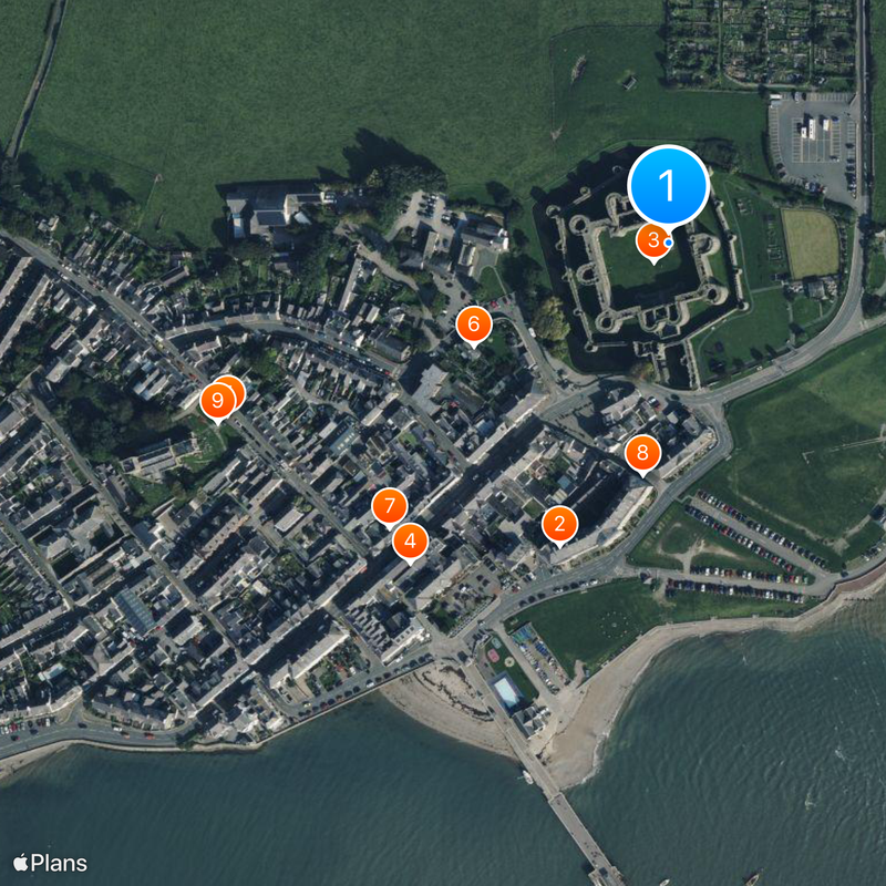 Zamek w Beaumaris Mapa