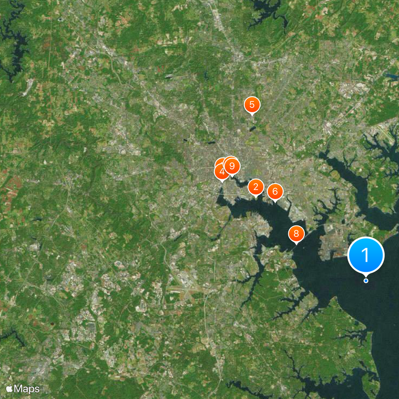 Patapsco River Map