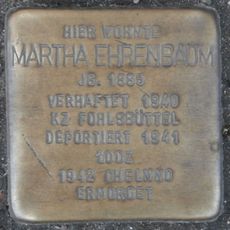 Stolperstein dedicated to Martha Ehrenbaum