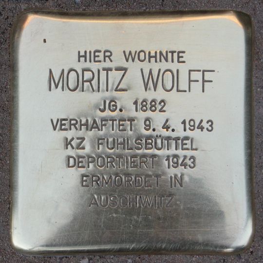 Stolperstein en memoria de Moritz Wolff