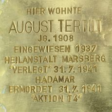 Stolperstein dedicated to August Tertilt