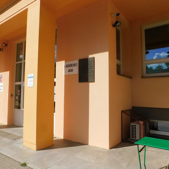 Memorial plaque of Evžen Rošický in Jihlava