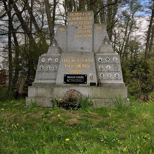 Památník 1. sv. války v Toušicích