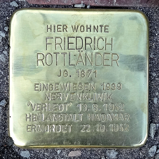 Stolperstein en memoria de Friedrich Rottländer