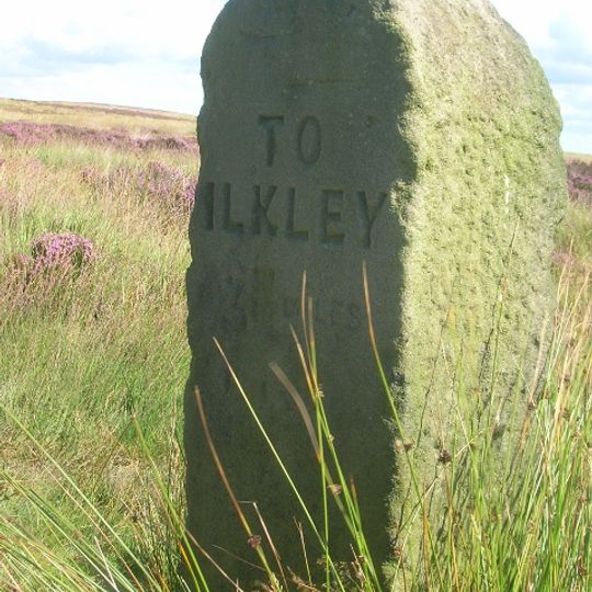 Milestone, Dales Way, Rombalds Moor at SE12504275