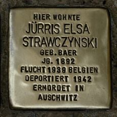 Stolperstein en memoria de Jürris Elsa Strawczynski