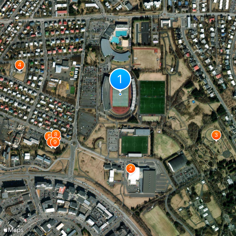 Laugardalsvöllur Kaart