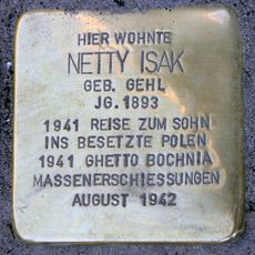Stolperstein dedicated to Netty Isak