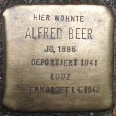 Stolperstein dedicated to Alfred Beer