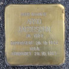 Stolperstein à la mémoire d’Arno Jacobsohn