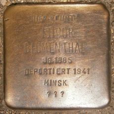 Stolperstein dedicated to Isidor Blumenthal