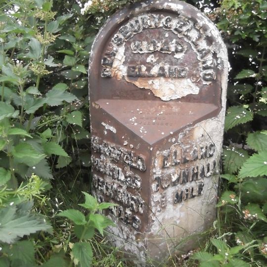 Milestone By Entrance To Elland New Hall