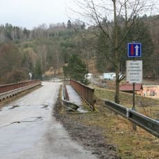 Most přes Vltavu u kempu Vltava