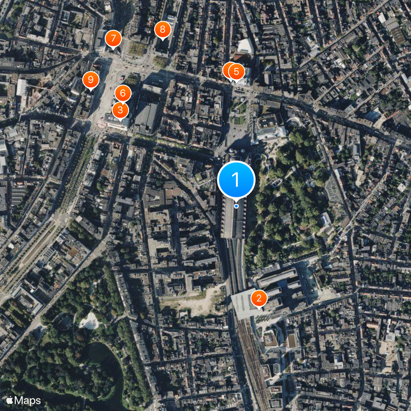 Antwerp-Central railway station Map