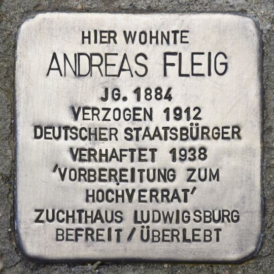 Stolperstein für Andreas Fleig